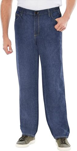 Liberty Blues Men's Big & Tall Loose Side Elastic Cotton 5-Pocket Value Jean in Kuwait
