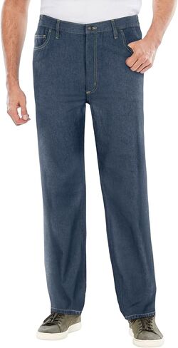 Liberty Blues Men's Big & Tall Loose Side Elastic Cotton 5-Pocket Value Jean in Kuwait