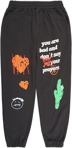 Arnodefrance Cactus High Street Graffiti Art Print رياضي ركض السراويل جيوب في الهواء الطلق عارضة تشغيل السراويل in Kuwait