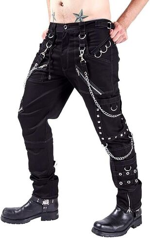 Cicilin Men's Fashion Hip Hop Rock Punk Gothic Pants Street Dance Harem Pants in Kuwait