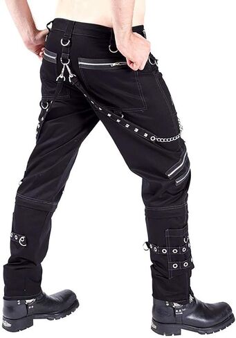 Cicilin Men's Fashion Hip Hop Rock Punk Gothic Pants Street Dance Harem Pants in Kuwait