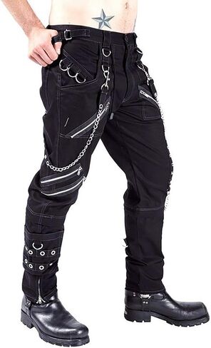 Cicilin Men's Fashion Hip Hop Rock Punk Gothic Pants Street Dance Harem Pants in Kuwait