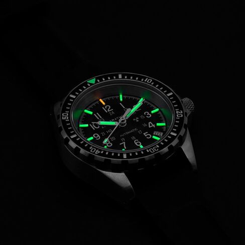 MARATHON 36mm Medium Diver's Automatic (MSAR Auto) Swiss Made Military Issue Milspec Watch with Tritium Illumination (No Government Government, Black Rubber SAR Strap Collection) in Saudi Arabia