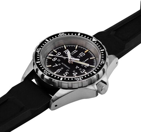 MARATHON 36mm Medium Diver's Automatic (MSAR Auto) Swiss Made Military Issue Milspec Watch with Tritium Illumination (No Government Government, Black Rubber SAR Strap Collection) in Saudi Arabia