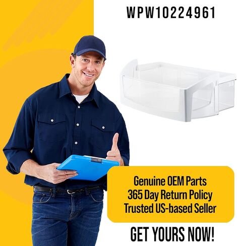 WPW10224961 Refrigerator Door Shelf Bin - Replaces AP6017363, W10224961, 1872710, PS11750660 in Saudi Arabia