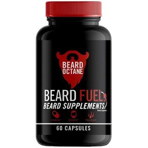 Beard Octane - Beard Fuel - Beard Hair Growth Multivitamins with Biotin, Vitamin A, Vitamin C - 30-Day Supply - Healthy, Strong, Thick Beard Growth - Made in the USA in Saudi Arabia
