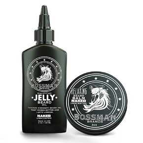 مجموعة زيت اللحية من بوسمان وبلسم اللحية المريح - رائحة عارية in Kuwait