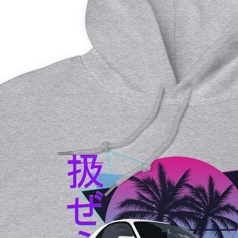 Vaporwave Aesthetic RX7 JDM Legend Car Tuning Drift Racing Unisex Hoodie in Saudi Arabia