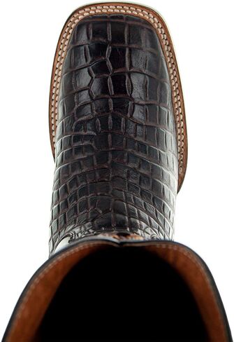 Soto Boots Men's Square Toe Caiman Print Cowboy Boots H7005 in Saudi Arabia