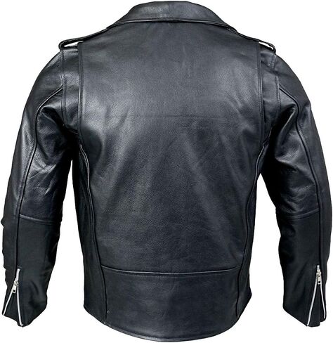 Mens Vintage Brando Motorcycle Rider Classic Biker Jacket Collection Leather/Faux in Saudi Arabia
