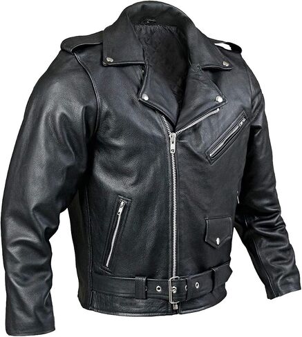 Mens Vintage Brando Motorcycle Rider Classic Biker Jacket Collection Leather/Faux in Saudi Arabia