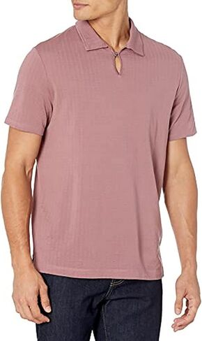 Perry Ellis Men's Standard Open Collar Short Sleeve Polo Shirt in Saudi Arabia