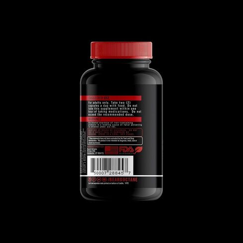 Beard Octane - Beard Fuel - Beard Hair Growth Multivitamins with Biotin, Vitamin A, Vitamin C - 30-Day Supply - Healthy, Strong, Thick Beard Growth - Made in the USA in Saudi Arabia
