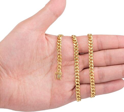 Nuragold 10k Yellow Gold 5mm Miami Cuban Link Chain Bracelet, Mens Jewelry Box Clasp 7" 7.5" 8" 8.5" 9" in Saudi Arabia