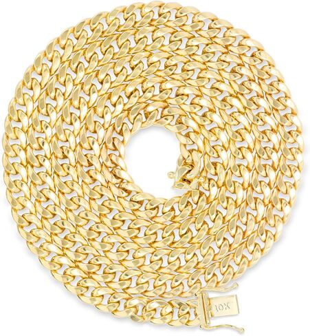 Nuragold 10k Yellow Gold 5mm Miami Cuban Link Chain Bracelet, Mens Jewelry Box Clasp 7" 7.5" 8" 8.5" 9" in Saudi Arabia