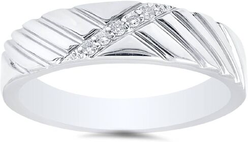 Mens Diamond 14K White Gold Wedding Ring in Saudi Arabia