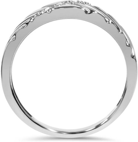 Mens Diamond 14K White Gold Wedding Ring in Saudi Arabia