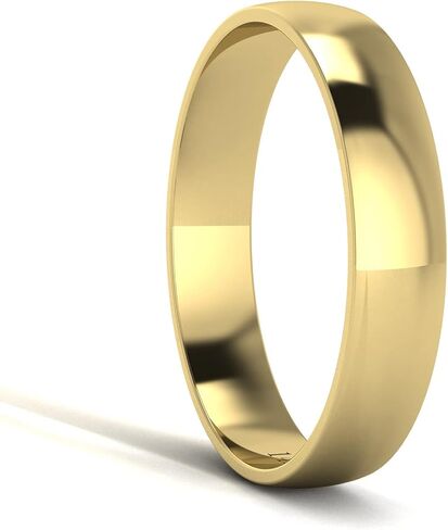 Unisex Solid 14k White Rose Yellow Gold 4mm Comfort Traditional Highly Polished Wedding Ring Plain Band in Saudi Arabia