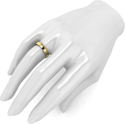 Unisex Solid 14k White Rose Yellow Gold 4mm Comfort Traditional Highly Polished Wedding Ring Plain Band in Saudi Arabia
