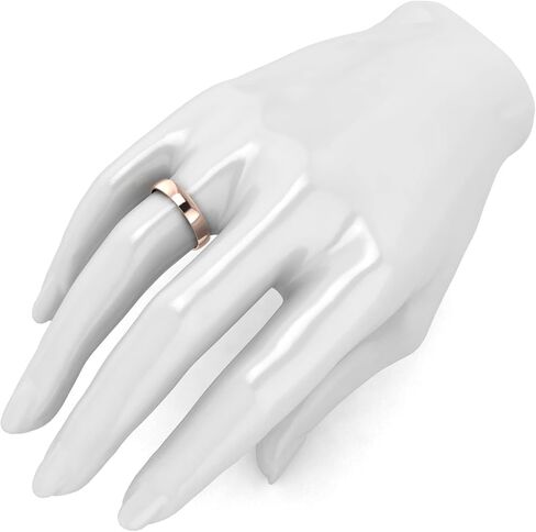 Unisex Solid 14k White Rose Yellow Gold 4mm Comfort Traditional Highly Polished Wedding Ring Plain Band in Saudi Arabia
