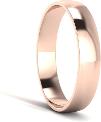 Unisex Solid 14k White Rose Yellow Gold 4mm Comfort Traditional Highly Polished Wedding Ring Plain Band in Saudi Arabia
