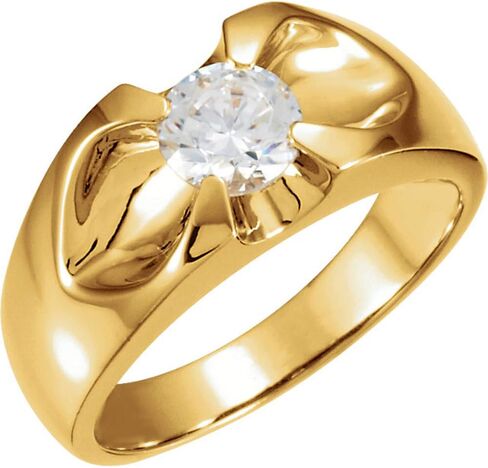 1/2ct Solitaire Mens Diamond Wedding Ring 14k Yellow Gold in Saudi Arabia