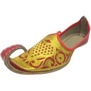 Step n Style Aladdin Men Shoes Khussa Indian Handmade Leather Flip-Flops Khussa Juti