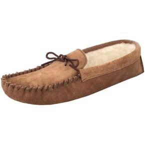 Mokkers Mens Jake Real Suede Moccasin Slippers (12 US) (Light Taupe) in Saudi Arabia