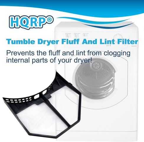 HQRP Dryer Lint Filter compatible with Hotpoint Indesit 148027955 C00207652 HPTC00207652 J00145156 fits Indesit, Hotpoint, Creda & Proline Tumble Dryers in Saudi Arabia