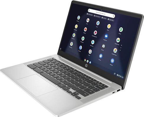 HP Chromebook 14" 14A-NB0013DX AMD 3015Ce, Chrome OS, AMD Radeon Graphics, 4GB DDR4 64 GB eMMC, Mineral Silver (Renewed) in Kuwait