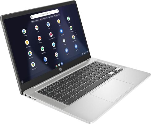 HP Chromebook 14" 14A-NB0013DX AMD 3015Ce, Chrome OS, AMD Radeon Graphics, 4GB DDR4 64 GB eMMC, Mineral Silver (Renewed) in Kuwait