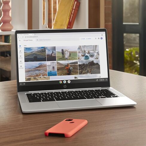 HP Chromebook 14" 14A-NB0013DX AMD 3015Ce, Chrome OS, AMD Radeon Graphics, 4GB DDR4 64 GB eMMC, Mineral Silver (Renewed) in Kuwait