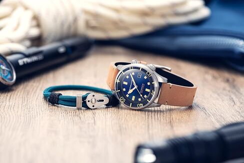Spinnaker Bradner Men's Automatic 3 Hands Watch with Blue Dial and Brown Solid Bracelet - SP-5062-05 in Kuwait