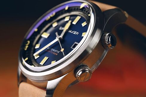 Spinnaker Bradner Men's Automatic 3 Hands Watch with Blue Dial and Brown Solid Bracelet - SP-5062-05 in Kuwait