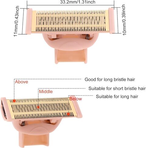 2 Pack Shaver Replacement Heads Compatible with Flawless Nu Razor, Body Hair Remover Replacement Heads Compatible with Finishing Touch Razor for Women Include 1 Cleaning Brush, Rose Gold in Kuwait