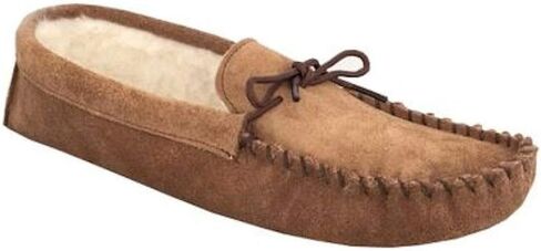 Mokkers Mens Jake Real Suede Moccasin Slippers (12 US) (Light Taupe) in Saudi Arabia