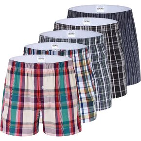 IDORIC Men's Boxer Short - Boxers for Men Soft Cotton Comfortable Casual Breathable Quality Shorts 5-Pack in Saudi Arabia