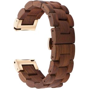Quick Release Watch Band, AIYIBEN Natural Wood Watch Band, Choice of Strap Colour and Width 18mm, 19mm, 20mm, 21mm, 22mm, 23mm or 24mm in Saudi Arabia