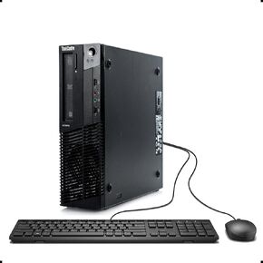 Lenovo Think Center M81 SFF Desktop Computer, Intel Quad Core I5-2400 3.1GHz up to 3.4GHz, 12GB RAM, 240GB SSD, DVD, WIFI, BT 4.0, HDMI, VGA, DP port, W10P64 (Renewed) in Saudi Arabia