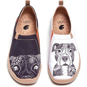 UIN Men's Loafers Lightweight Sneakers Walking Casual Slip ons Art Painted Travel Shoes Pitbull (9.5) in Kuwait