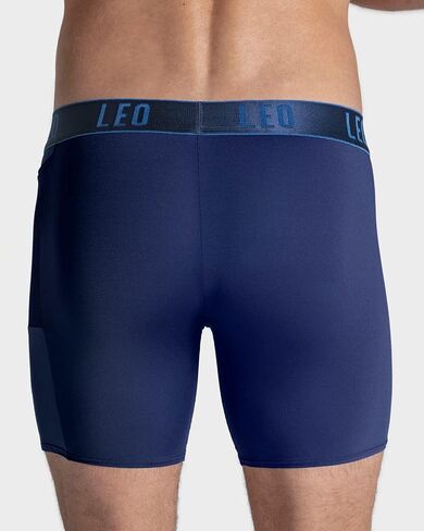 Long Leg Athletic Boxer Briefs with Side Pocket - Quick Dry Mens Underwear in Kuwait