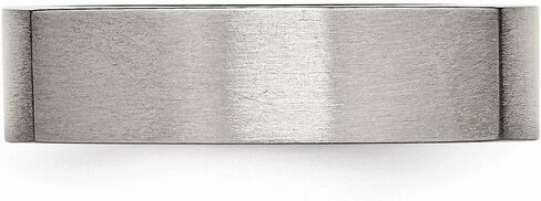Titanium Square 6mm Satin Wedding Band in Kuwait