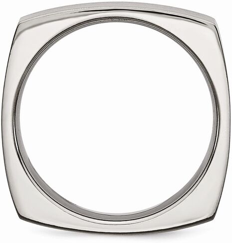 Titanium Square 6mm Satin Wedding Band in Kuwait