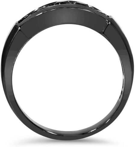 1/2ct Black Diamond Mens Wedding Band 10K Black Gold in Kuwait