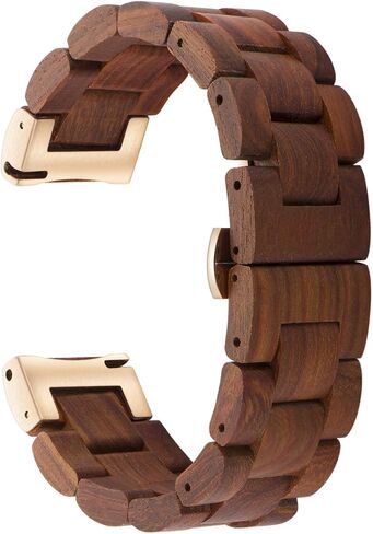 Quick Release Watch Band, AIYIBEN Natural Wood Watch Band, Choice of Strap Colour and Width 18mm, 19mm, 20mm, 21mm, 22mm, 23mm or 24mm in Kuwait