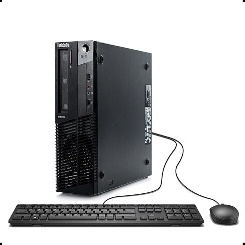 Lenovo Think Center M81 SFF Desktop Computer, Intel Quad Core I5-2400 3.1GHz up to 3.4GHz, 12GB RAM, 240GB SSD, DVD, WIFI, BT 4.0, HDMI, VGA, DP port, W10P64 (Renewed) in Saudi Arabia
