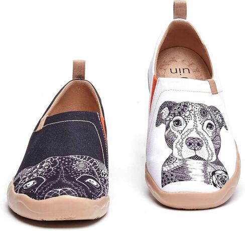 UIN Men's Loafers Lightweight Sneakers Walking Casual Slip ons Art Painted Travel Shoes Pitbull (9.5) in Saudi Arabia
