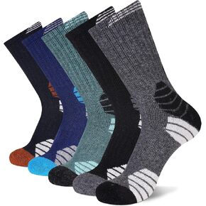 جوارب رجالي للمشي لمسافات طويلة من صوف ميرينو شتوي سميك حراري دافئ، جوارب عمل مريحة 5 أزواج in Kuwait