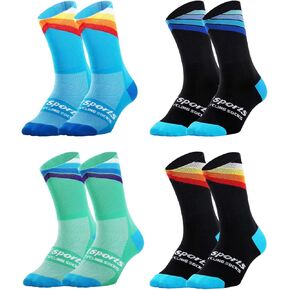 VWU Mens Womens Sports Socks Athletic Socks for Running Cycling Basketball Hiking More