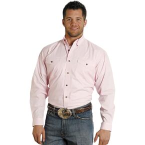Roper Men's Solid Amarillo Collection Long Sleeve Western Shirt in Kuwait